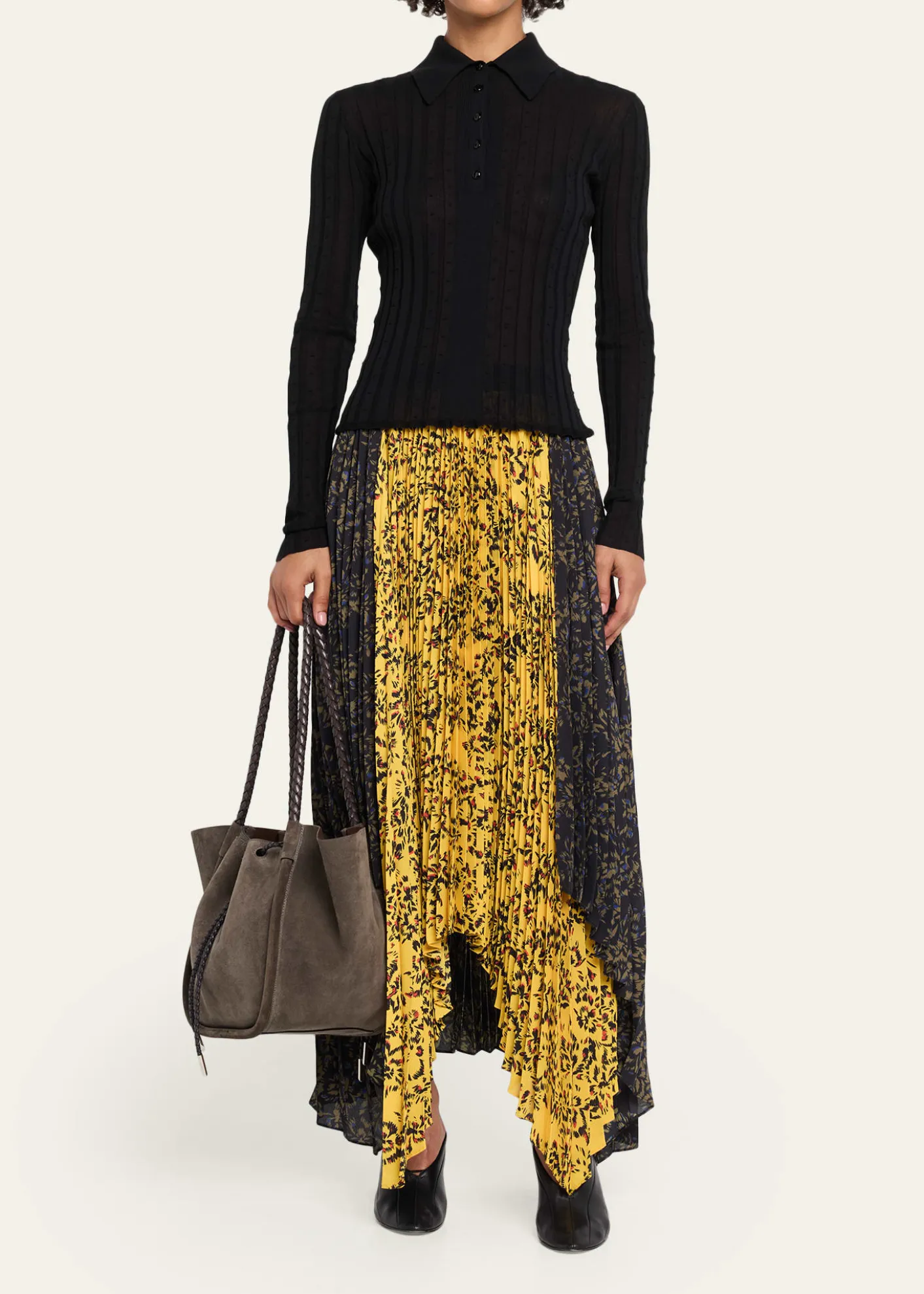 Proenza SchoulerLarge Ruched Suede Tote Bag