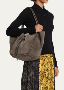 Proenza SchoulerLarge Ruched Suede Tote Bag