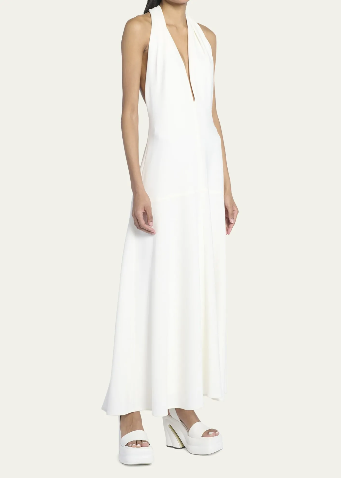 Proenza SchoulerMatte Viscose Crepe Twist Back Dress