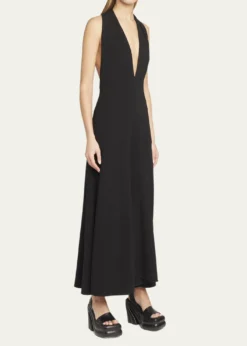 Proenza SchoulerMatte Viscose Crepe Twist-Back Maxi Dress
