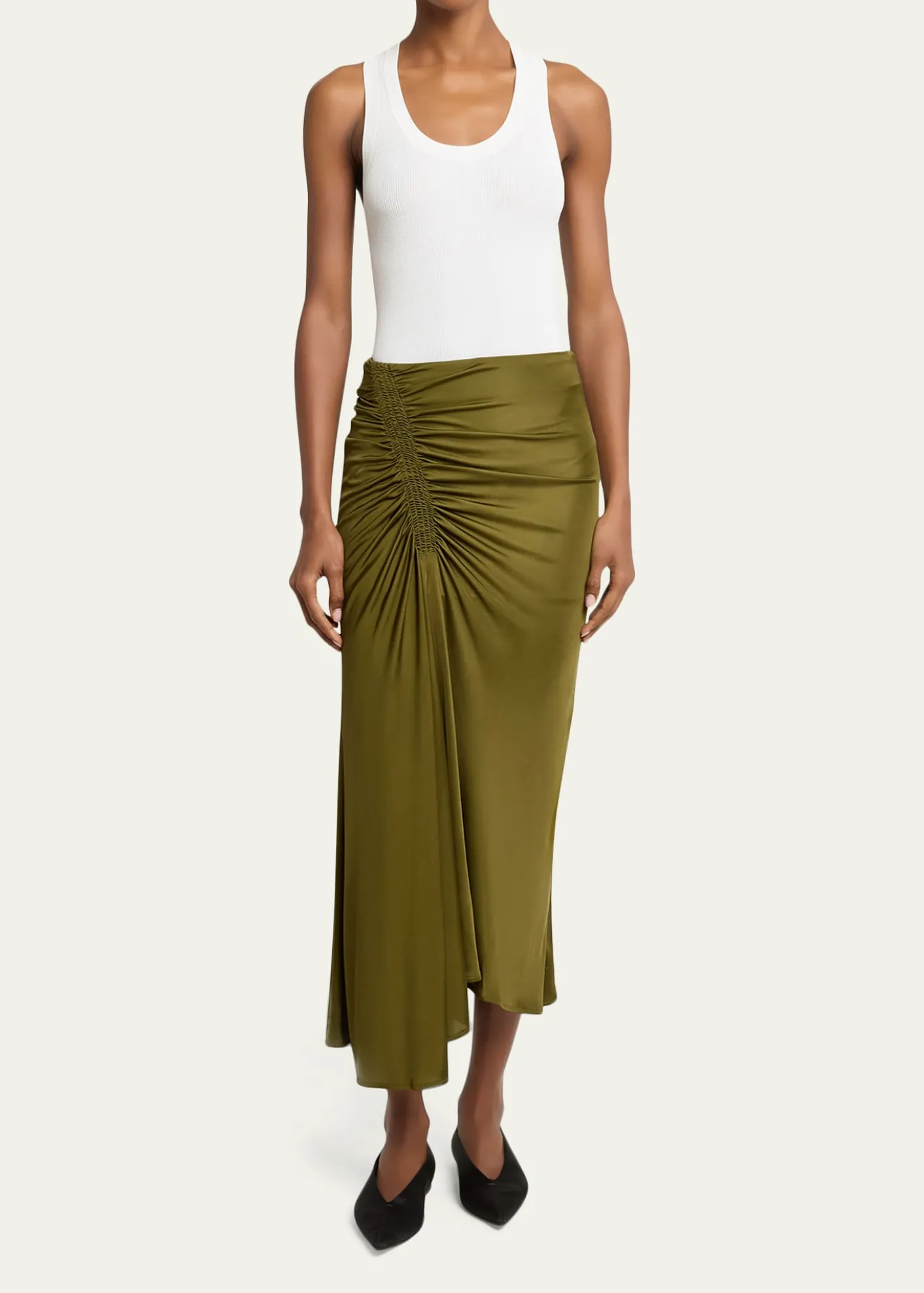 Proenza SchoulerNaia Ruched Midi Skirt