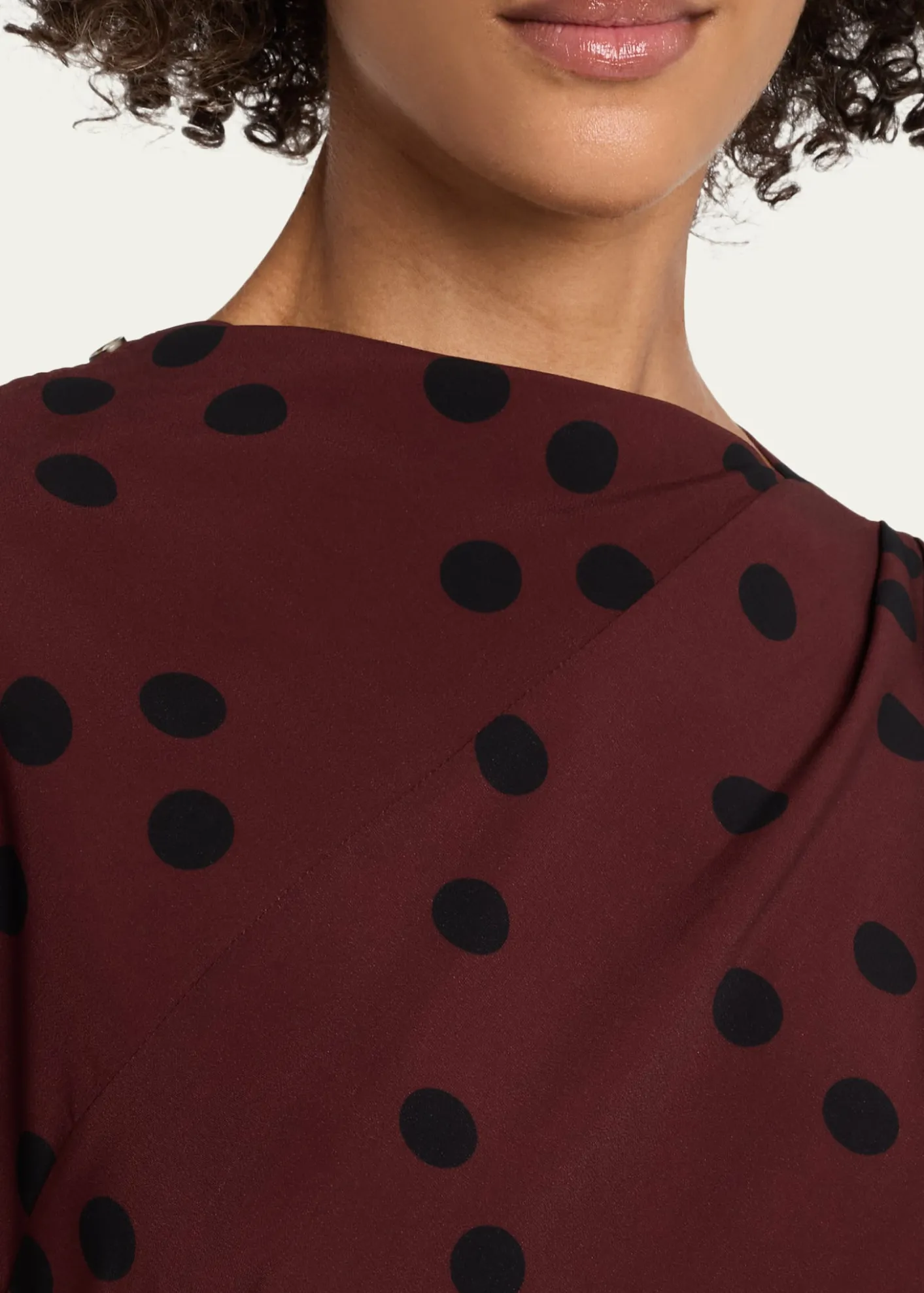 Proenza SchoulerRen Polka Dot Ruched Dress