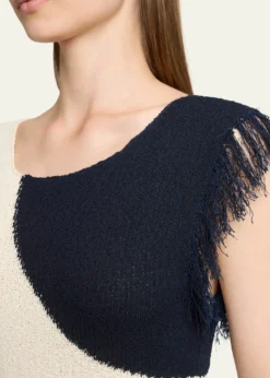 Proenza SchoulerSaskia Intarsia Knit Fringe Trim Dress