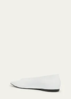 Proenza SchoulerSlash Polished Leather Ballerina Flats
