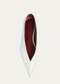 Proenza SchoulerSlash Polished Leather Ballerina Flats
