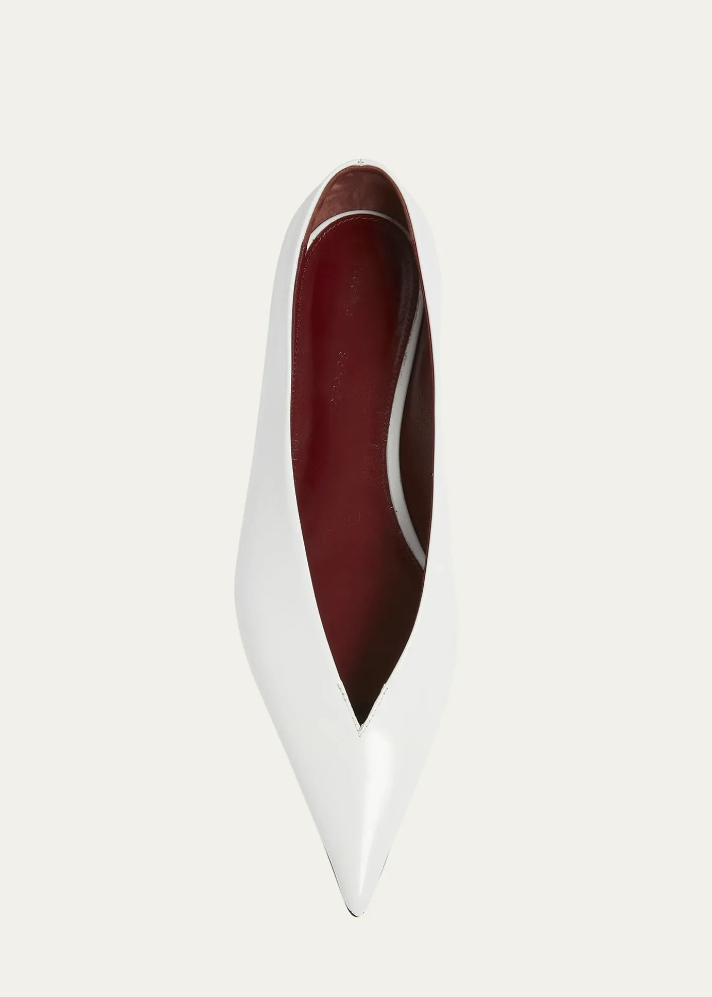 Proenza SchoulerSlash Polished Leather Ballerina Flats