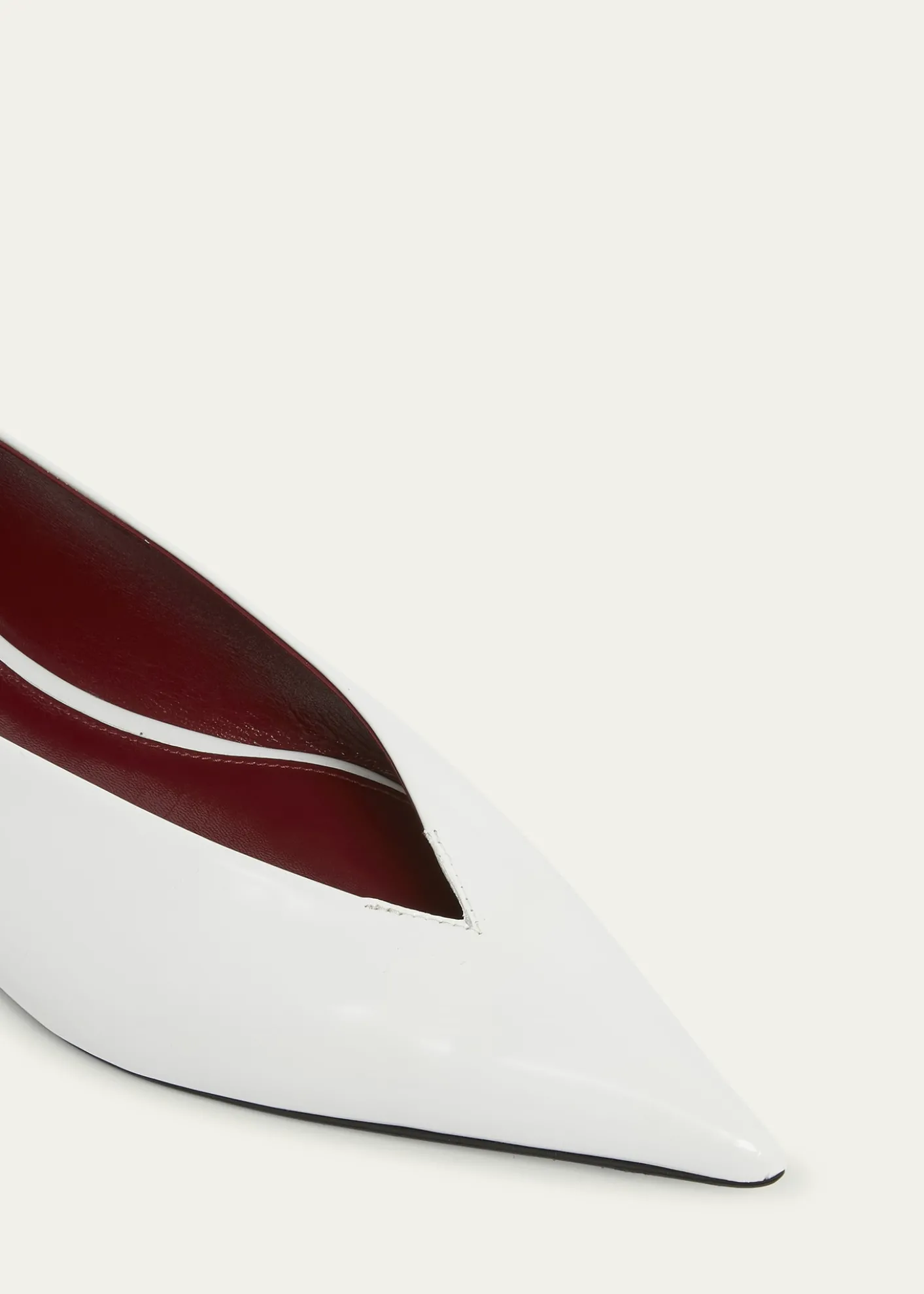 Proenza SchoulerSlash Polished Leather Ballerina Flats