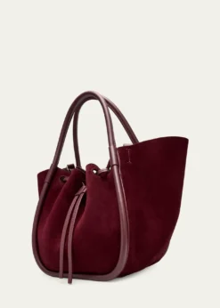 Proenza SchoulerSmall Ruched Suede and Leather Tote Bag