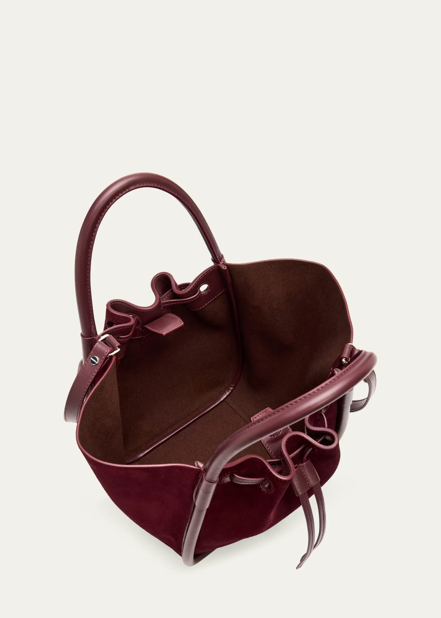 Proenza SchoulerSmall Ruched Suede and Leather Tote Bag