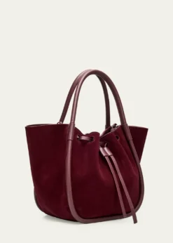 Proenza SchoulerSmall Ruched Suede and Leather Tote Bag