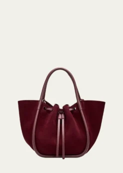 Proenza SchoulerSmall Ruched Suede and Leather Tote Bag