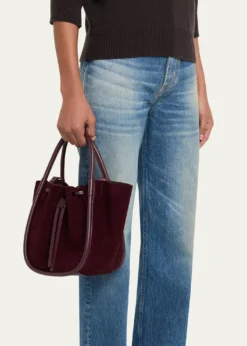 Proenza SchoulerSmall Ruched Suede and Leather Tote Bag