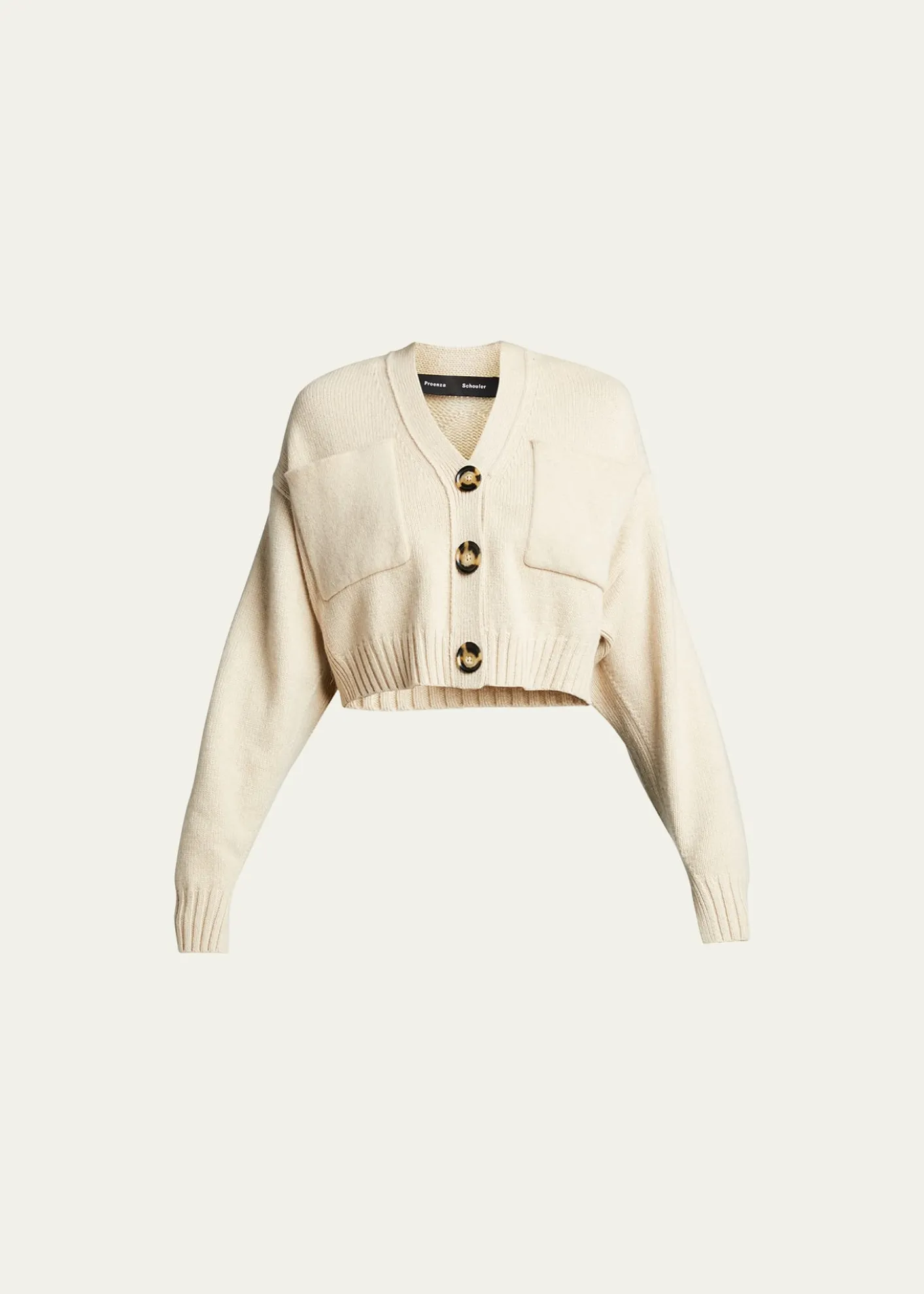 Proenza SchoulerSolid Cropped Cashmere Cardigan
