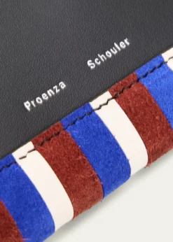 Proenza SchoulerStriped Suede and Leather Pouch Bag