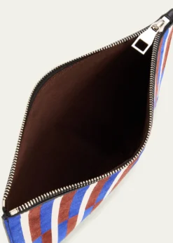 Proenza SchoulerStriped Suede and Leather Pouch Bag