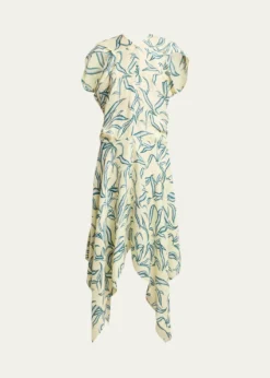 Proenza SchoulerSybella Printed Draped Maxi Dress
