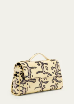 Proenza SchoulerTate Python-Print Leather Clutch Bag