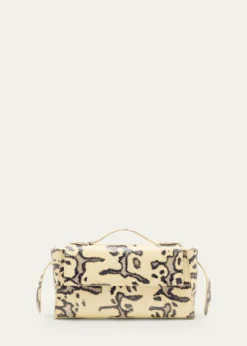 Proenza SchoulerTate Python-Print Leather Clutch Bag