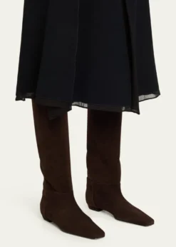 Proenza SchoulerTrap Flat Leather Knee-High Boots