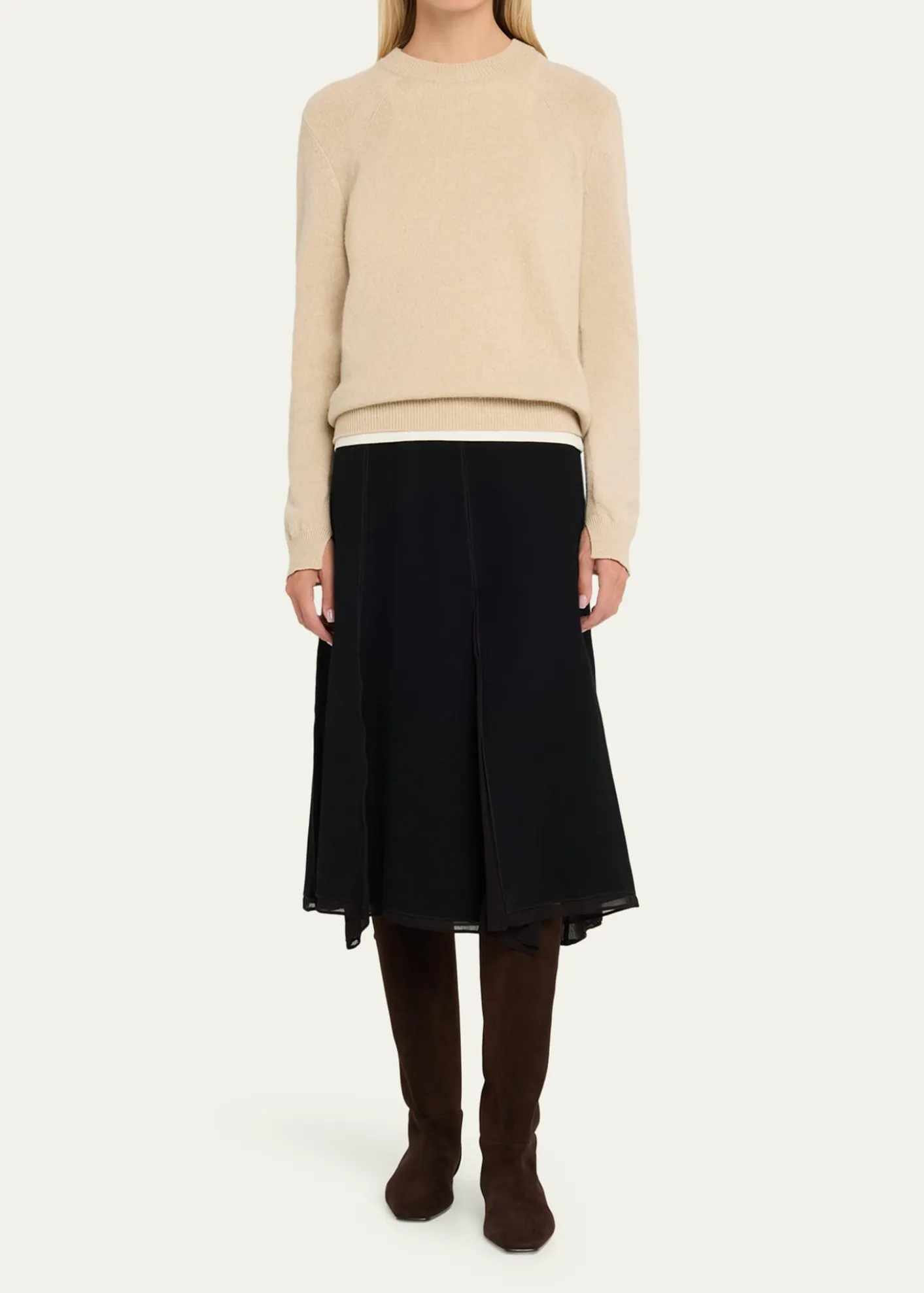Proenza SchoulerTrap Flat Leather Knee-High Boots