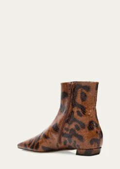 Proenza SchoulerTrap Snake-Embossed Leather Ankle Boots