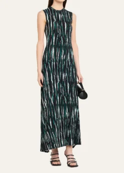 Proenza Schouler White LabelJordyn Sleeveless Abstract-Print Jersey Maxi Dress