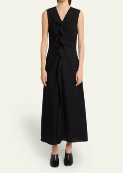Proenza Schouler White LabelJaya Sleeveless Ruffle Midi Dress
