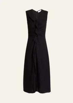 Proenza Schouler White LabelJaya Sleeveless Ruffle Midi Dress