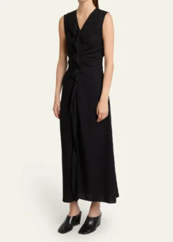 Proenza Schouler White LabelJaya Sleeveless Ruffle Midi Dress