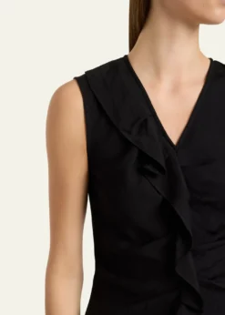 Proenza Schouler White LabelJaya Sleeveless Ruffle Midi Dress