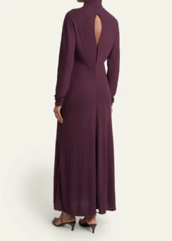 Proenza Schouler White LabelSoren Pleated Rib-Crepe Mock-Neck Dress