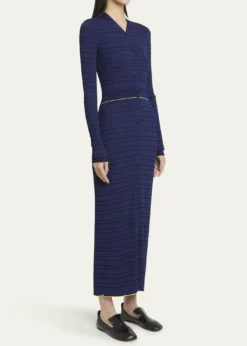 Proenza Schouler White LabelIvanna Long-Sleeve Micro Check Dress