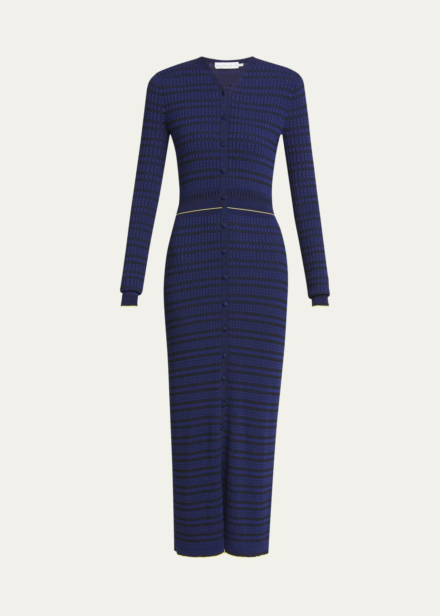 Proenza Schouler White LabelIvanna Long-Sleeve Micro Check Dress