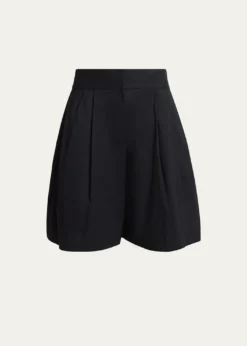 Proenza Schouler White LabelClio Pleated Shorts in Poplin