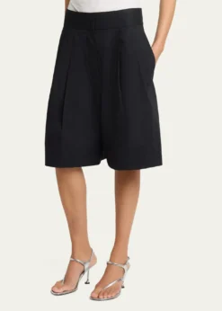 Proenza Schouler White LabelClio Pleated Shorts in Poplin
