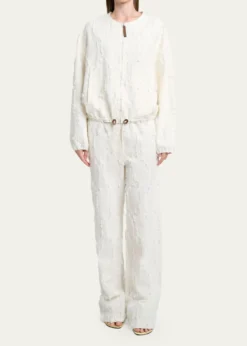Proenza Schouler White LabelShilo Wide-Leg Pants In Jacquard Cotton