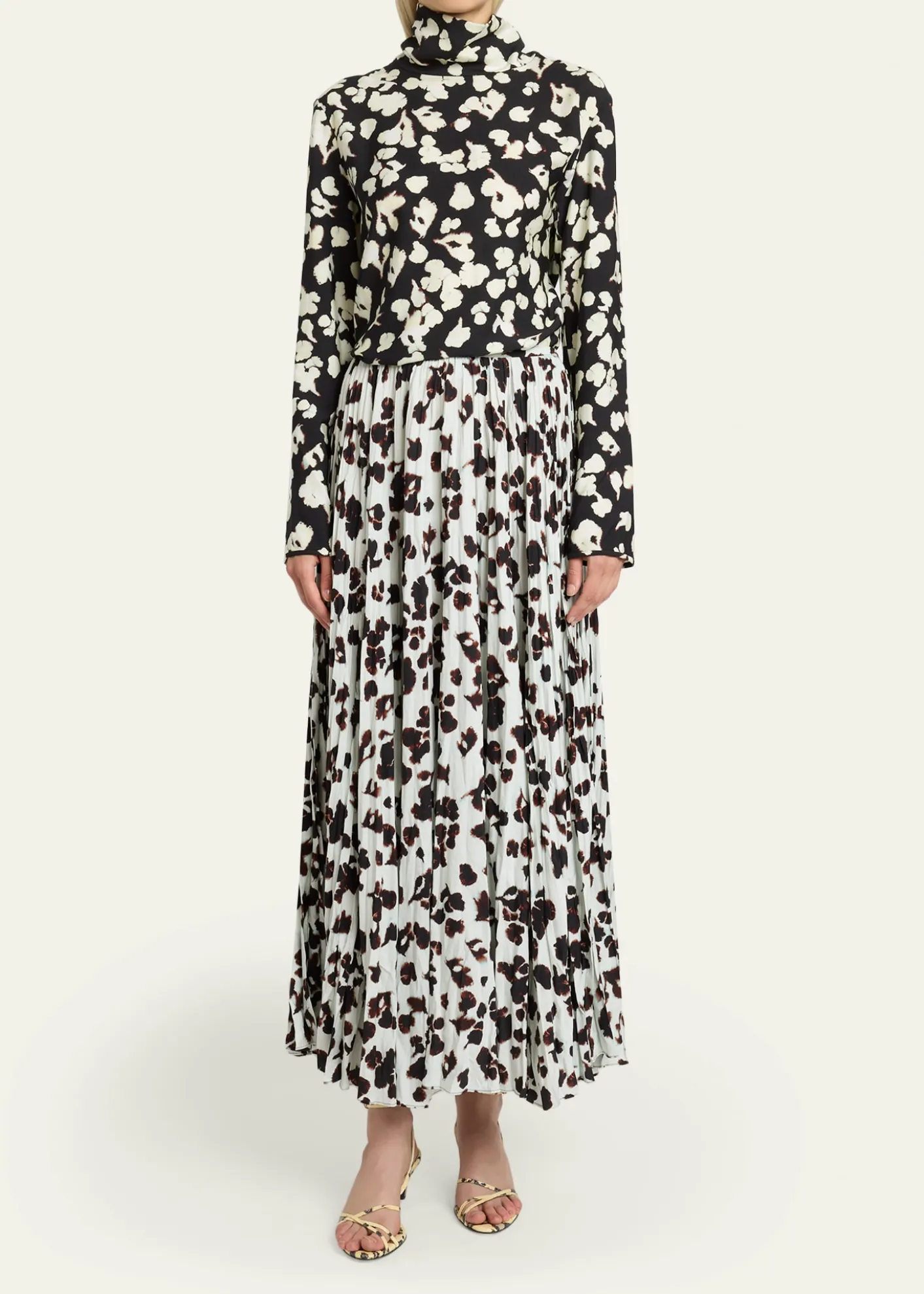 Proenza Schouler White LabelRuna Pleated Floral Skirt