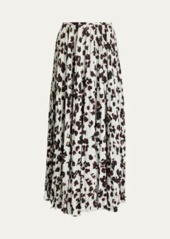 Proenza Schouler White LabelRuna Pleated Floral Skirt