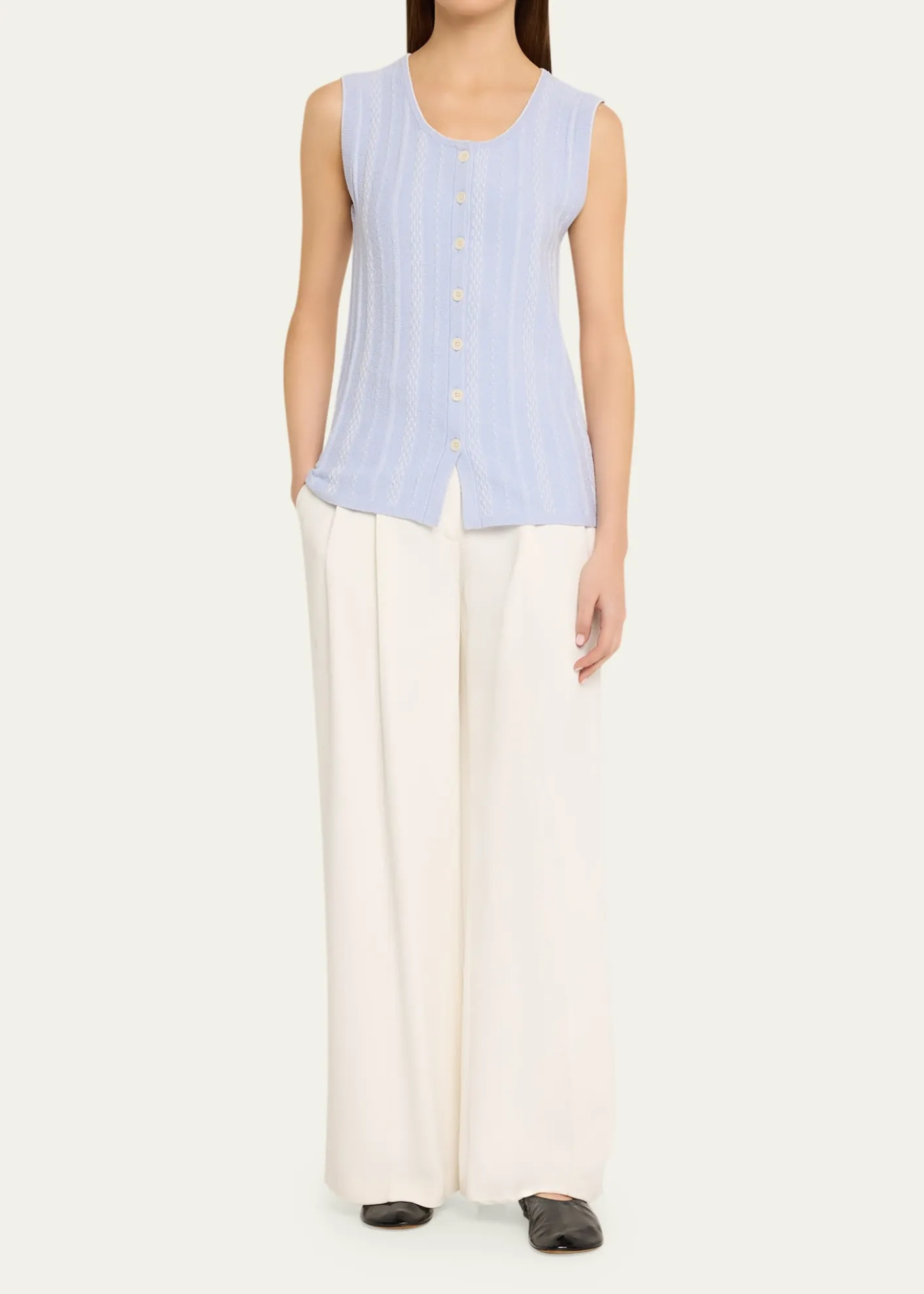 Proenza Schouler White LabelAlyna Textured Knit Vest