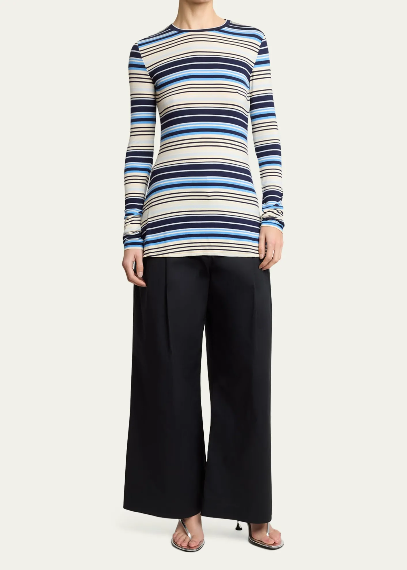 Proenza Schouler White LabelMae Top In Striped Jersey