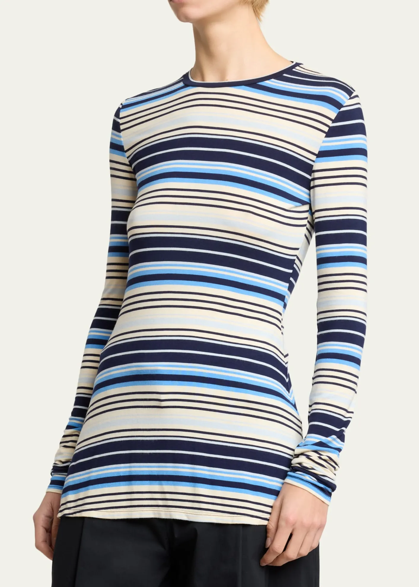 Proenza Schouler White LabelMae Top In Striped Jersey