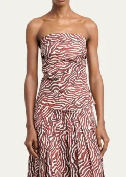 Proenza Schouler White LabelMaisy Strapless Ruched Top in Poplin
