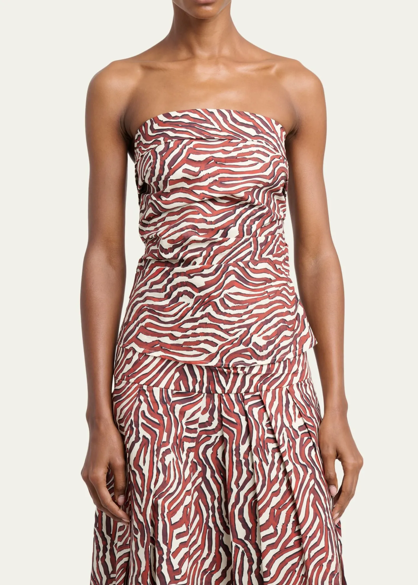 Proenza Schouler White LabelMaisy Strapless Ruched Top in Poplin