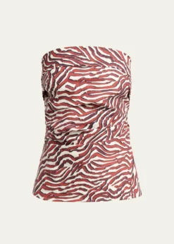 Proenza Schouler White LabelMaisy Strapless Ruched Top in Poplin