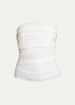 Proenza Schouler White LabelMaisy Strapless Ruched Top in Poplin