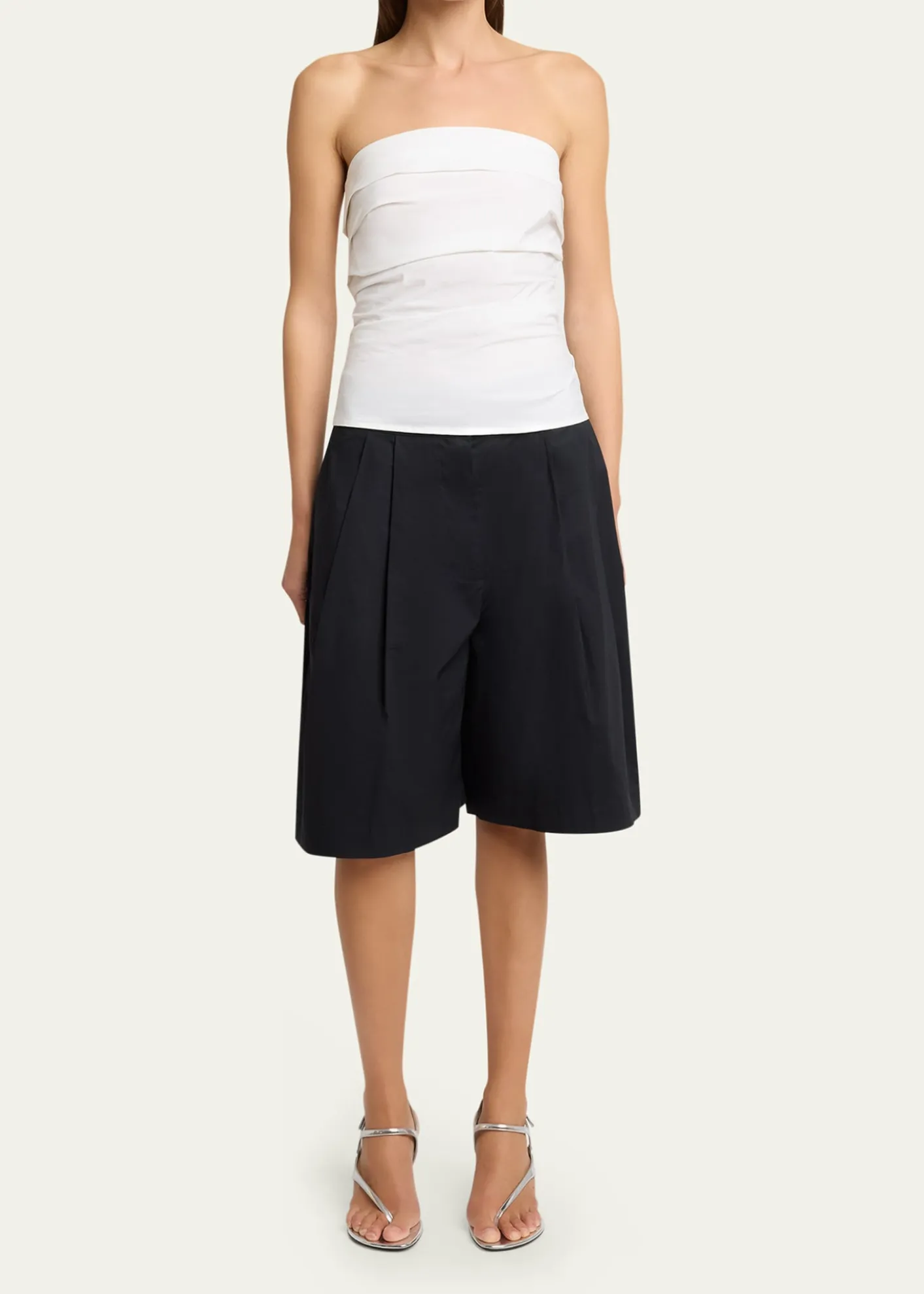 Proenza Schouler White LabelMaisy Strapless Ruched Top in Poplin
