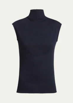 Proenza Schouler White LabelZane Sleeveless Brushed Rib Turtleneck