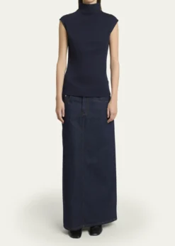 Proenza Schouler White LabelZane Sleeveless Brushed Rib Turtleneck