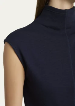 Proenza Schouler White LabelZane Sleeveless Brushed Rib Turtleneck