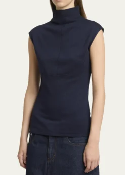 Proenza Schouler White LabelZane Sleeveless Brushed Rib Turtleneck
